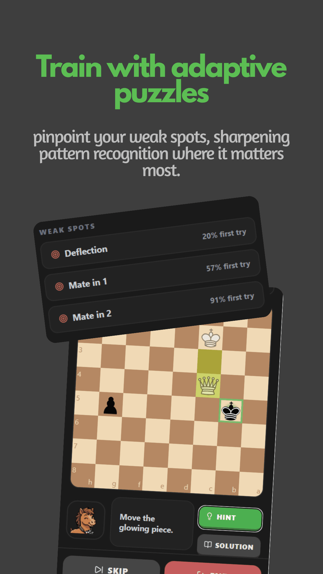 Train with adaptive puzzles